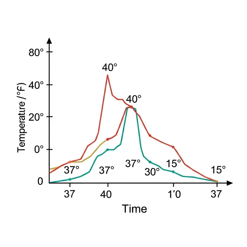 Analyzing Temperature Fluctuations Over Time: Line Graph Study