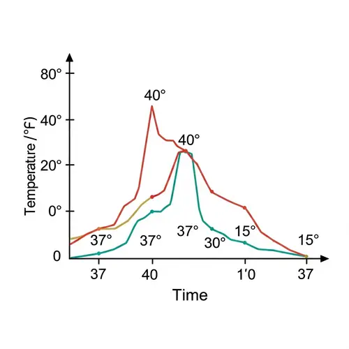 Environmental Temperature Changes Over Time: Line Graph Analysis