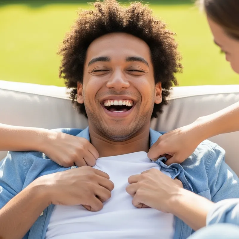 Joyful 21-Year-Old Tickle Display