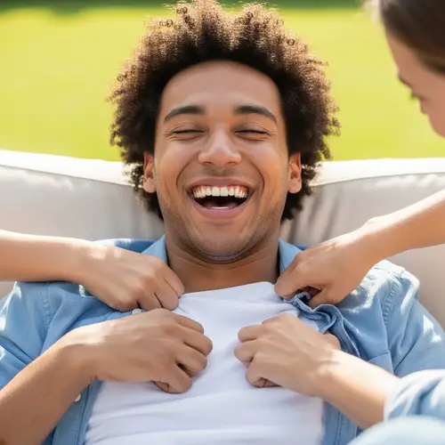 Joyful 21-Year-Old Tickled for Playful Laughter