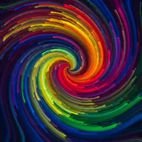 Vibrant Colors and Shapes in Dynamic Composition