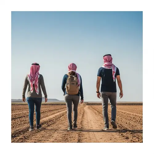 Arab Individuals Countryside Trip