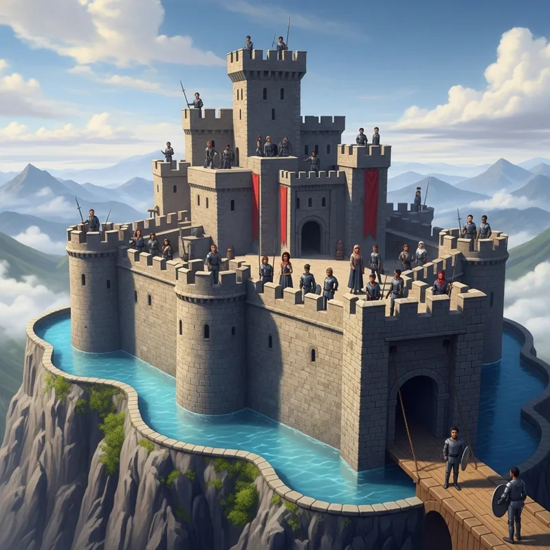 Secure Territory Guards - Mountain Castle Protection