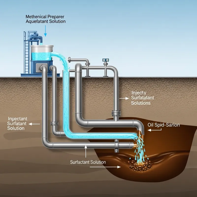 Injecting Aqueous Surfactant Solutions into Oil Reservoirs