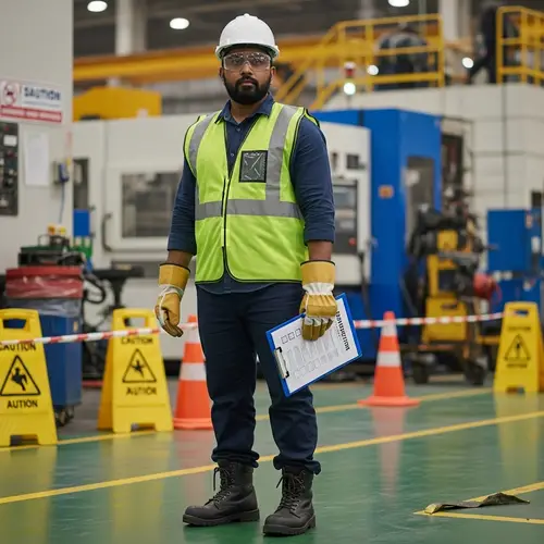 Diverse South Asian Safety Officer | Workplace Inspection