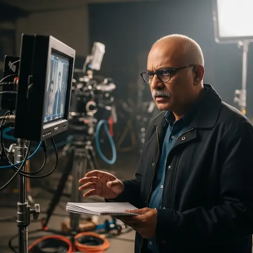 65-Year-Old South Asian Director with Short Moustache