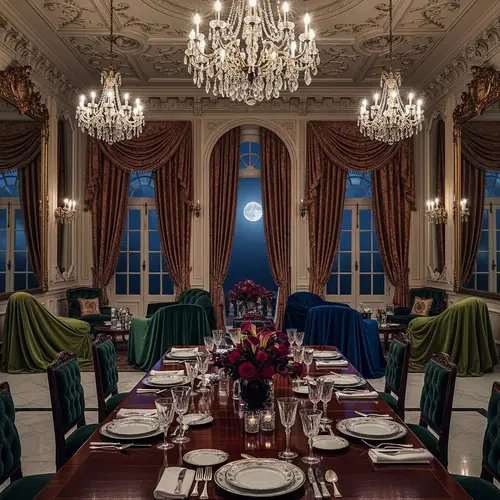 Elegance and Drama in Vintage Manor | Opulent Room Decor