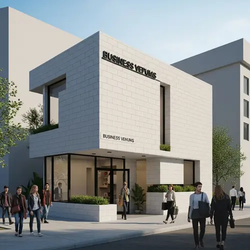 Modern Geometric Small Business Venue | Urban Architectural Design