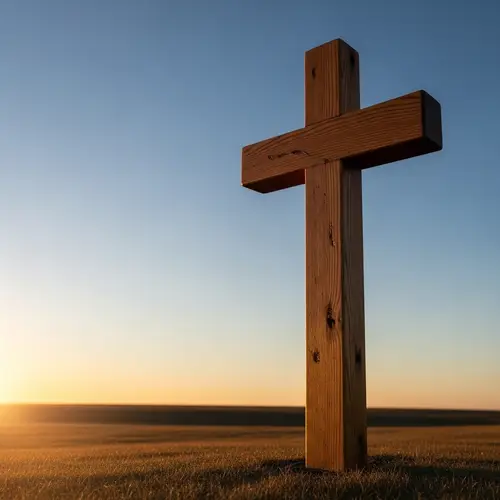 Classic Oak Wood Christian Cross | Symbol of Faith & Hope