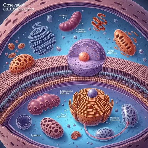 Cellular Membranes and Organelles Observation | Scientific Illustration