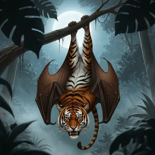 Tiger Bat Fusion: Ferocious Beauty in Nature