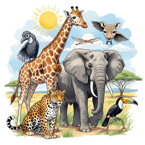 Beautiful Watercolor Animals - Wildlife Artistry in Fluid Strokes