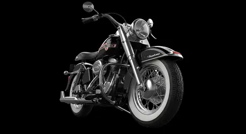 Realistic 1955 Harley-Davidson Duo-Glide Motorcycle