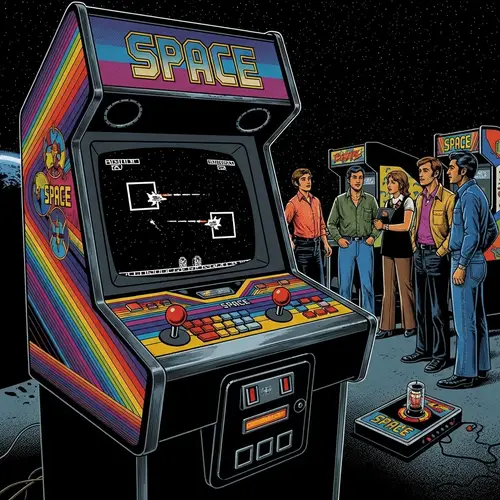 Classic 1971 Computer Space Game - Retro Arcade Fun