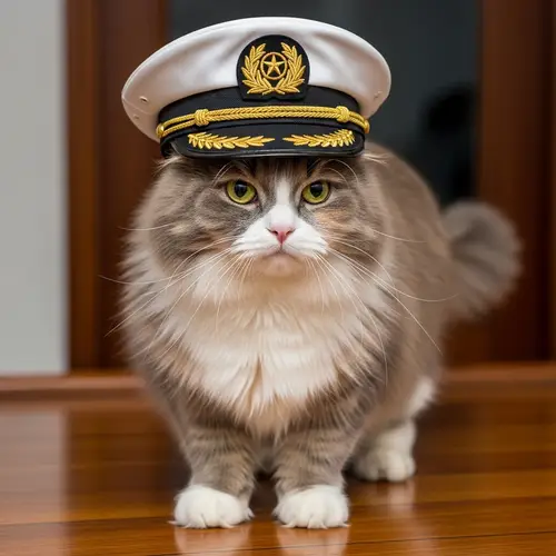 Adorable Captain Cat: A Naval Delight