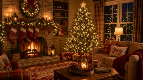 Cozy Christmas Living Room Decor Ideas