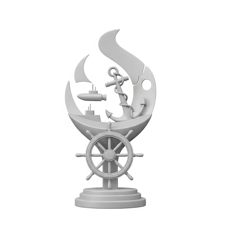 Minimalistic Maritime Trophy Design