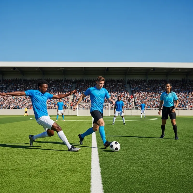 Exciting Football Match with Passionate Fans