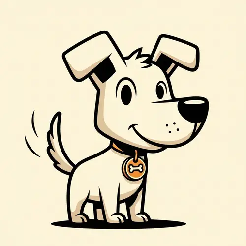 Retro Animated Dog Character for Video Games