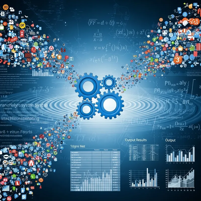 Illustrative Crackerjack Analytic System with Blue Gear Wheels
