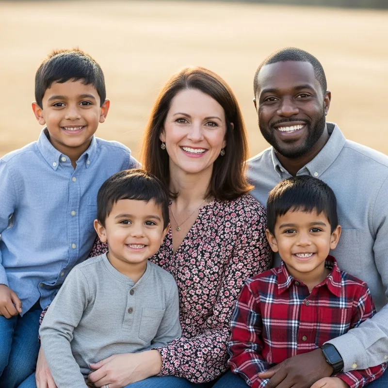 Heartwarming Family Portrait Captured with DSLR