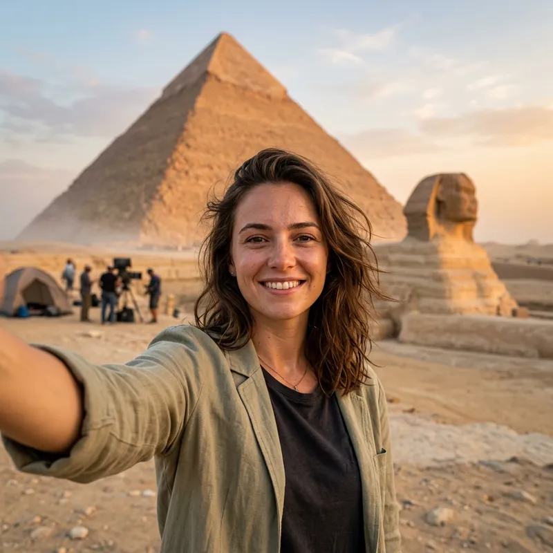 Ultra-Realistic Selfie at Great Pyramid of Giza
