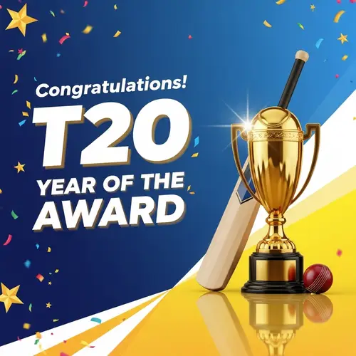 T20 Year of the Award - Celebratory Cricket Theme Design