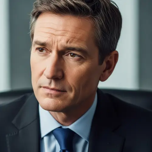 Realistic Portrait of Richard Dennis | Brown Hair & Contemplative Expression