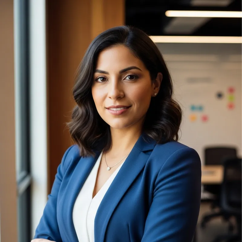 Professional Portrait of Vibrant Spanish Project Manager