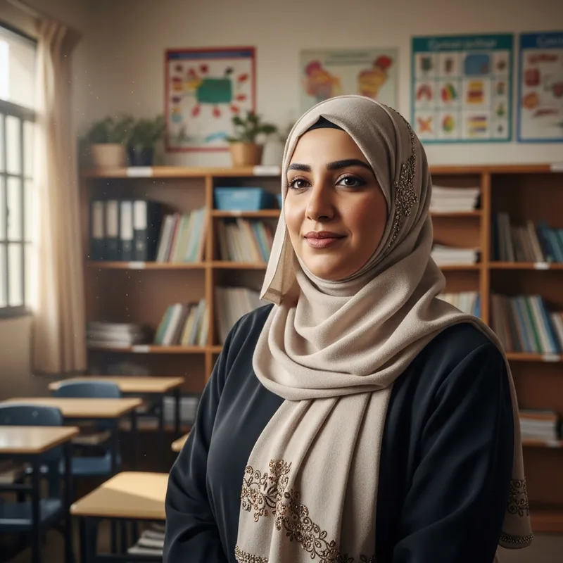 Saudi Female Educator in Hijab | Classroom Wisdom
