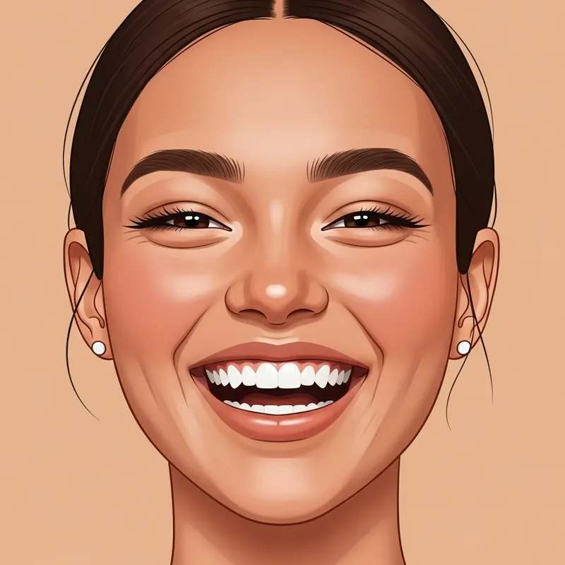 Mirthful and Radiant Happy Face for Genuine Happiness