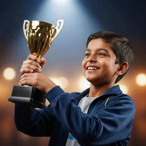 South Asian Boy Achieving Goals | Proud Accomplishment