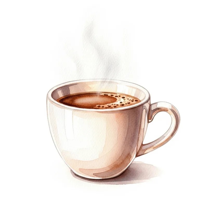 Coffee Watercolor Artwork - Cozy and Inviting