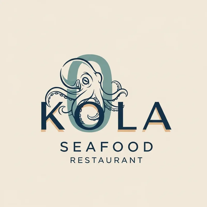 Distinctive Octopus Logo for Kola Seafood Restaurant