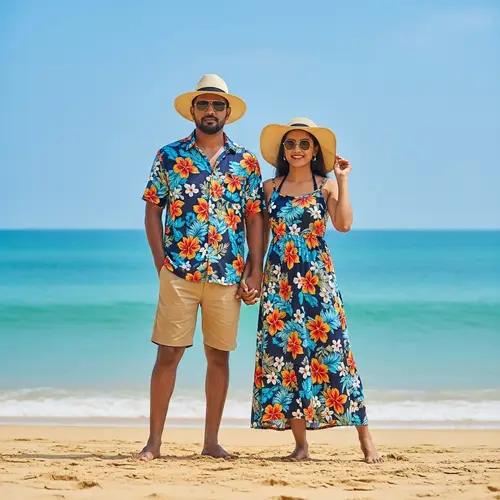 Sri Lankan Couple Beach Outfit | Beach Fashion Inspiration
