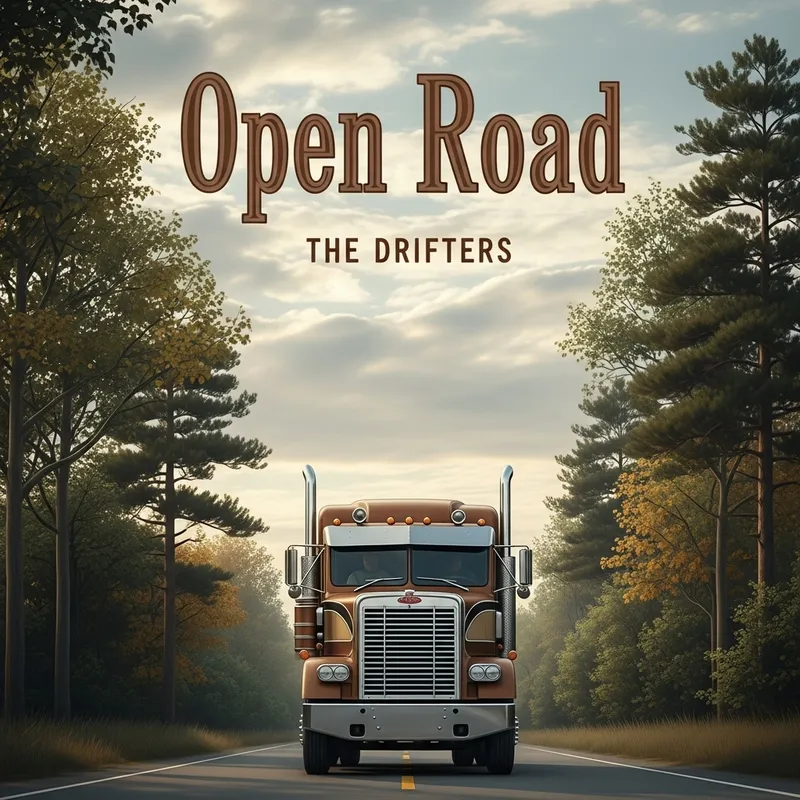 Old-School 18-Wheeler Album Cover Design