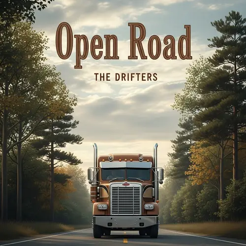 Old-School 18-Wheeler Album Cover Design