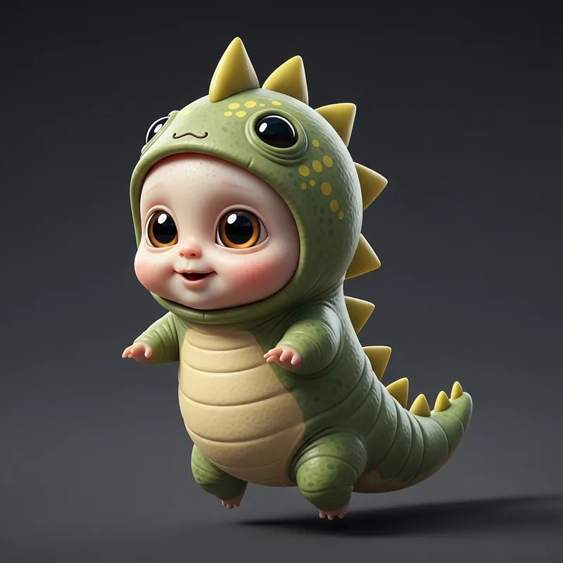 Adorable Baby Dinosaur Costume | Intricate Parasitic Creature