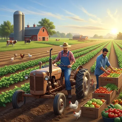 Diverse Farming Practices in Open Countryside