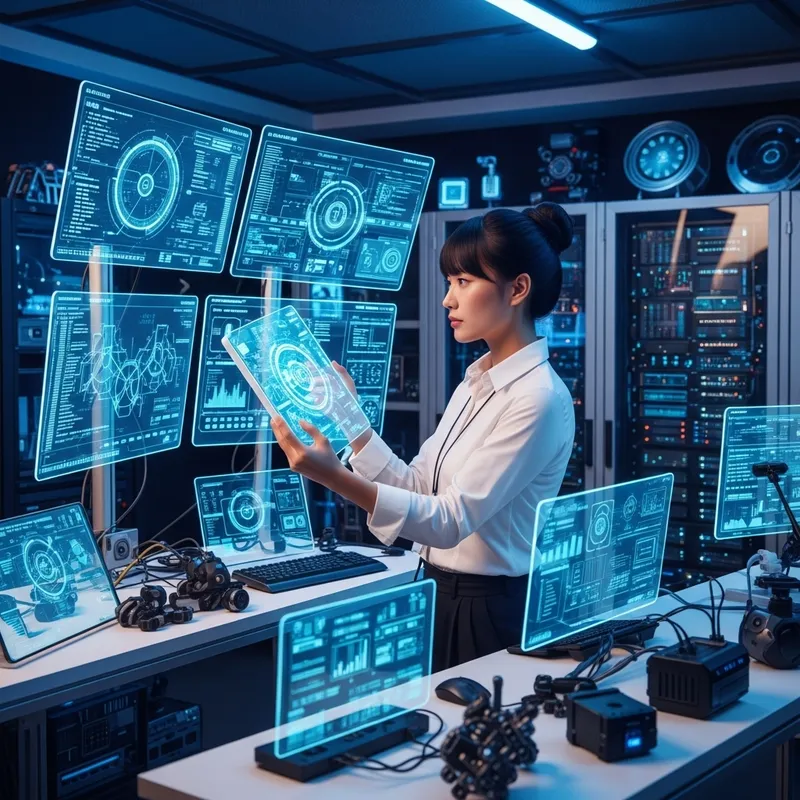 Asian IT Tech in Futuristic Lab | Cutting-Edge Innovation