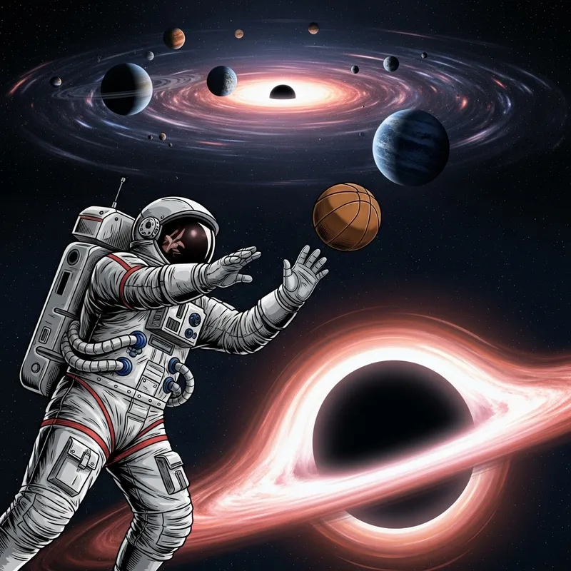 Neil Armstrong Throws a Ball into a Black Hole