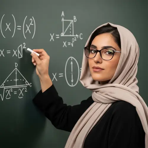 Middle-Eastern Woman Mathematics Teacher Portrait