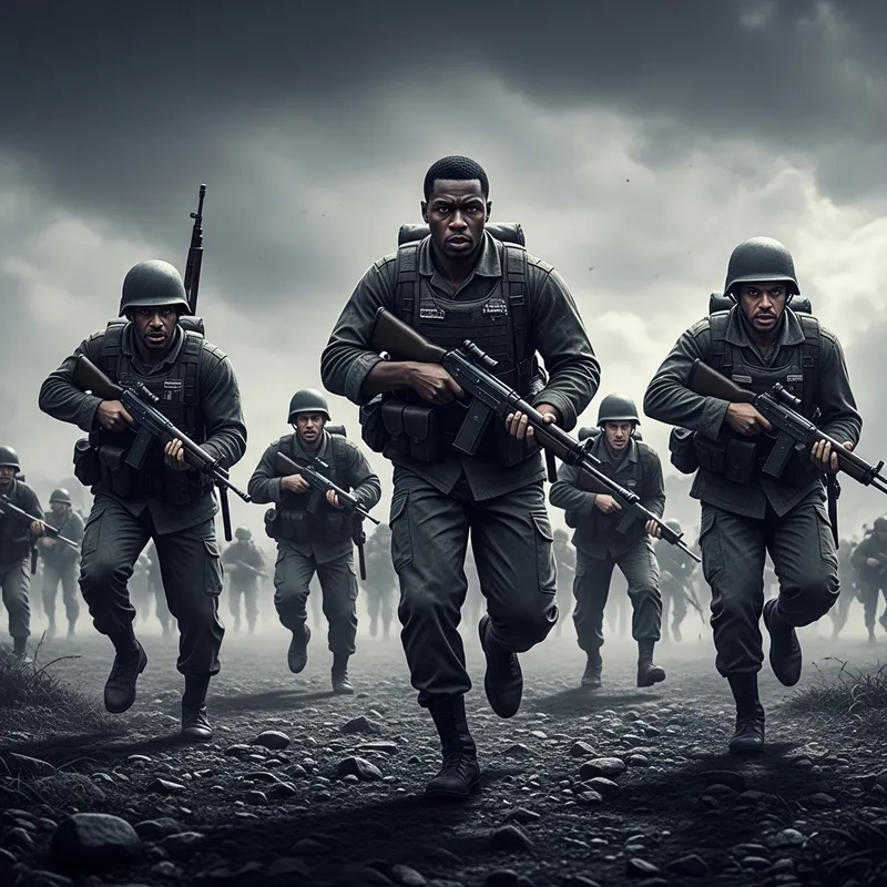 Epic Black and White War Photography | Soldiers in Action, Canon EOS-1D X Mark II