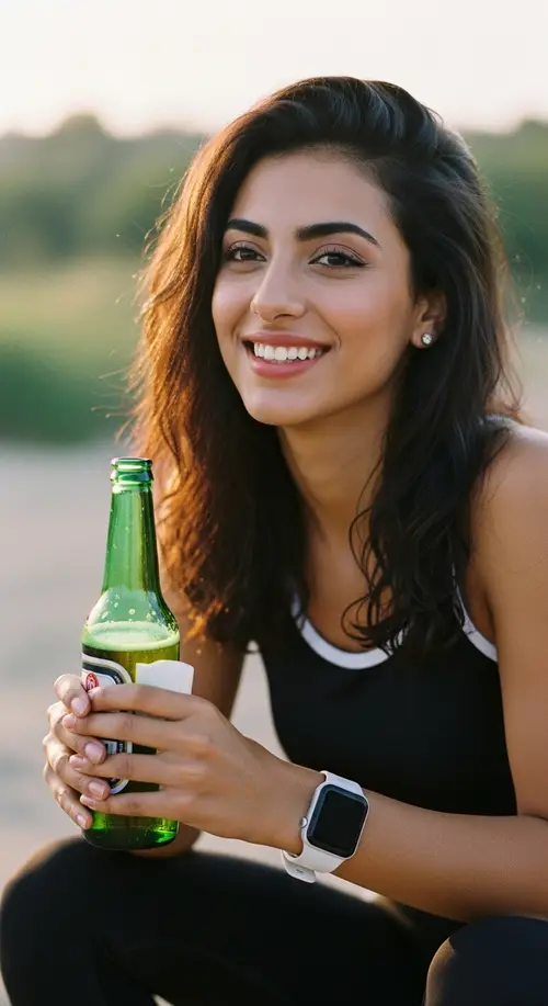 Retro 1980s Portrait of a Young Woman