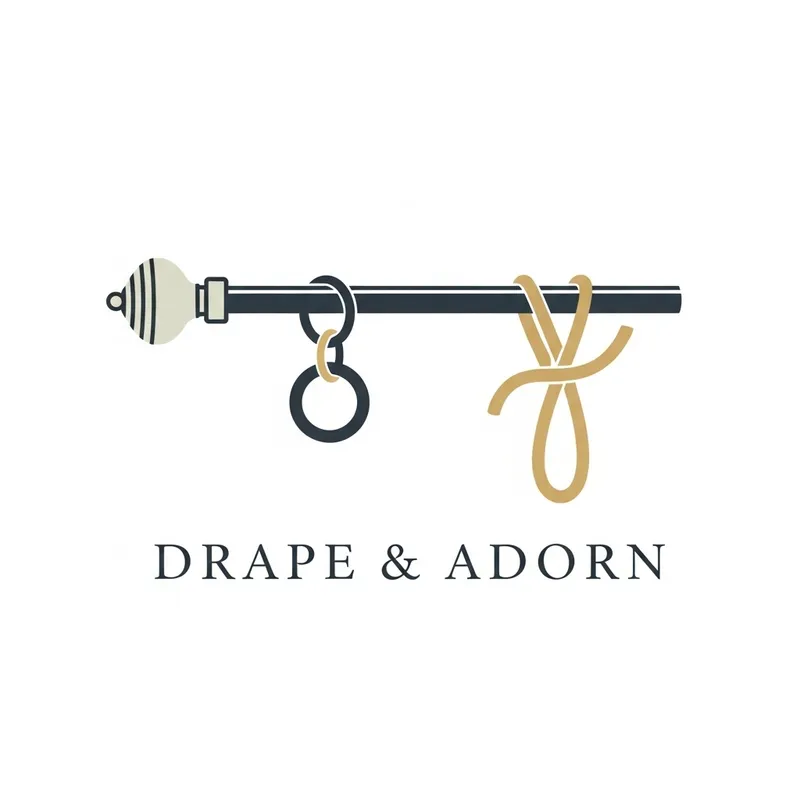 Curtain Accessories Logo Design | Elegant Home Decor Theme