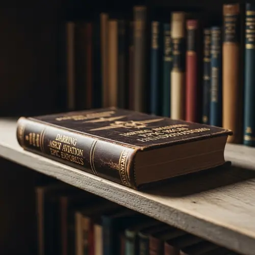 Vintage Adventure Book on Wooden Shelf | Classic Exploration Tales