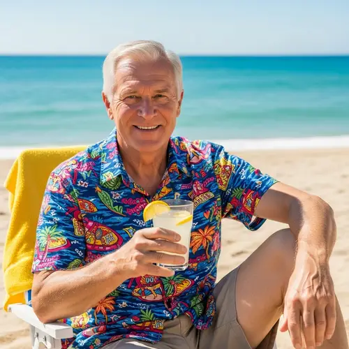 Tropical Shirt Beach Vacation: Smile Amidst Sunshine