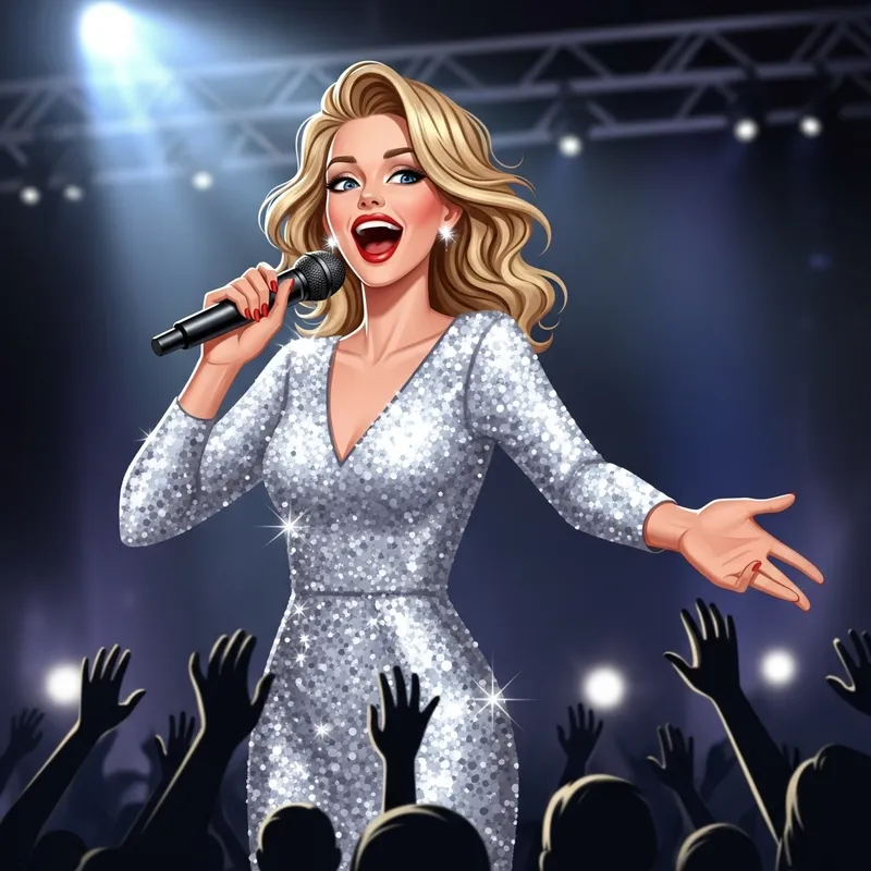 Energetic Performance by Taylor Swift | Live Concert Illustration