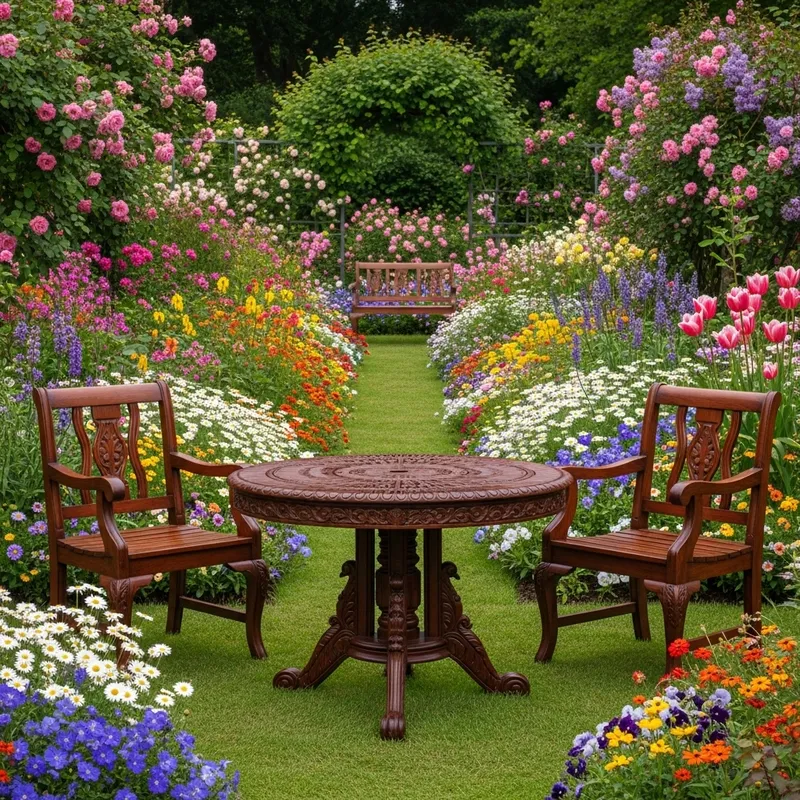 Beautiful Garden Blooms & Cozy Table Setting