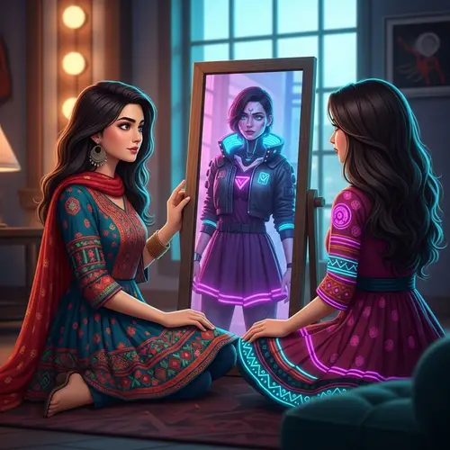 Cultural Fusion: Traditional vs Cyberpunk Fashion Showdown